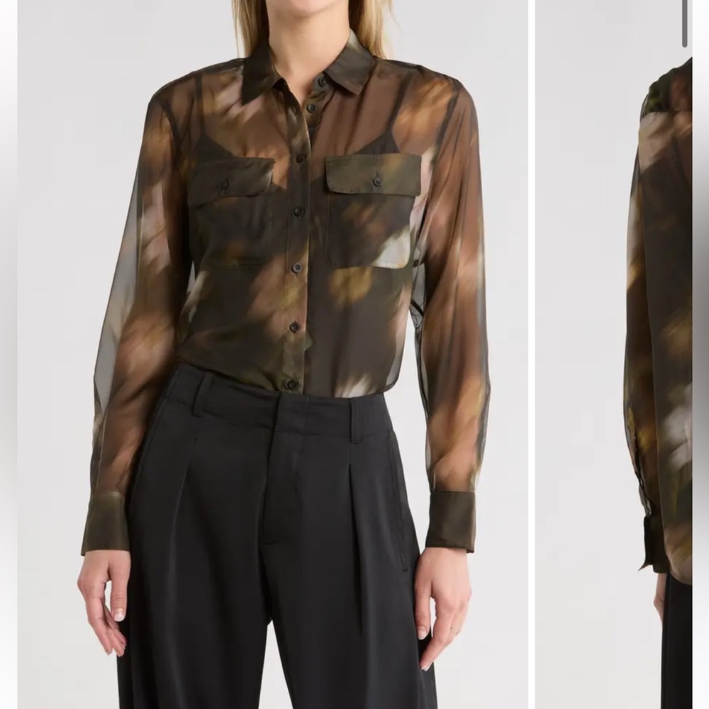 rag & bone Sonica Shirt Yellow Floral Size Small